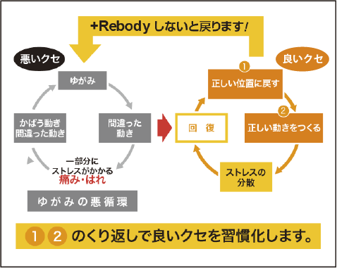 Rebodyしないと戻ります！